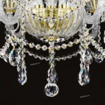 Подвесная люстра Omnilux Bonaita OML-70103-06 (220V, хрусталь, подвески, на цепи, подсвечник, свеча)