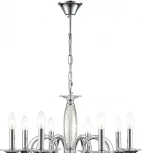 Подвесная люстра Lumion Laoka 8032/8 хром, металл/хрусталь Е14 8*40W 220V (подвески, на цепи, подсвечник, свеча)