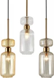 Подвесной светильник Escada Подвесной светильник Escada Gloss 1141/3S BG/CL/AM 3x60 E14, металл/стекло, античная медь (220V, на проводе)