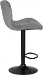 Стул барный DOBRIN BARNY BLACK (серый велюр (MJ9-75)) 5022_BlackBase-LM BLACK, цвет сиденья серый (MJ9-75), основания черный