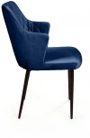 Стул с подлокотниками Hunt ромб, бархат синий 29 / чёрный конус Top Concept 75394