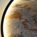 Настенно-потолочный светильник Odeon Light Stoflake 5078/35L черн./серо-беж./металл/натур.камень/акрил LED 35W 3000K (220V, круглые)