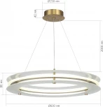Подвесной светильник ST Luce Fagy SL6245.203.01 золотистый/Прозрачный LED 1*40W 4000K (220V, на тросе, круглые)