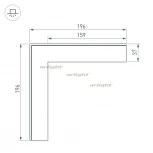 Угол SL-LINIA32-FANTOM внешний (Металл) 030096 Arlight