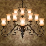 Подвесная большая люстра L'Arte Luce Bozen L12315.36 (220V, ковка, на цепи)