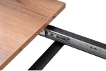 Стол раскладной Notta Лота Лофт 140 25 мм дуб делано темный / черный матовый 489747