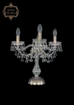 Интерьерная настольная лампа Art Classic 12.26 12.26.3.141-37.Br.B (220V, хрусталь, подвески, подсвечник, свеча)