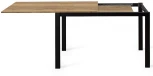 Стол L110 Дуб Галифакс натуральный (ЛДСП EGGER)/Опоры черный Dikline 00-00060151