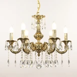 Подвесная люстра Bohemia AL7901 AL79101/6/175 A GB (220V, подвески, на цепи, подсвечник, свеча)