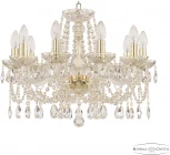 Подвесная люстра Bohemia 107 107/10/200 G (220V, подвески, на цепи, подсвечник, свеча)