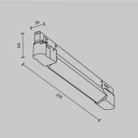 Трековый светильник трехфазный 10W 220V Maytoni Basis TR196-3-10W2.7K-B (LED)