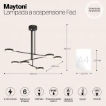 Потолочная люстра на штанге Maytoni Fad MOD070PL-L38B3K (LED, 220V)