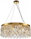 Подвесная люстра Indigo Anna V000380 (220V, хрусталь, на тросе, круглые)