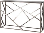 Консоль Stool Group АРТ ДЕКО 115*30 стекло smoke сталь тёмный хром УТ000001965