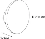 Настенный светильник Italline IT02-017 black (LED, 220V, круглые)