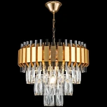 Подвесная люстра Reluce 02144-0.4-05 FGD+BK (220V, хрусталь, на цепи)