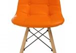 Обеденный стул на металлокаркасе Woodville Kvadro оранжевый 11732