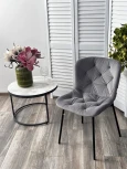 Стул MILAN 505-35 Серый, без пальчиковый" / черный каркас М-City"