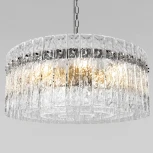 Подвесная люстра Loft It Nevada 10297/600 Nickel (220V, хрусталь, на цепи, круглые)