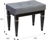 Банкетка Васко В 97Н венге/серебро от фабрики Mebelik