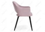 Стул Woodville на металлокаркасе Апри микровелюр розовый / черный глянец 464179