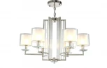Подвесная люстра Crystal Lux Nicolas SP-PL6 NICKEL/WHITE (220V, на цепи)