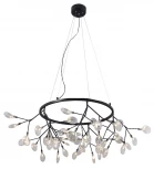 Подвесная люстра Crystal Lux Evita SP45 D BLACK/TRANSPARENT (220V, на тросе, лепестки)