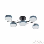 Потолочная люстра на штанге Arte Milano Ferrara 256606/5 Bk/Gr (LED, 220V, круглые)