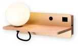 Бра с полкой с usb Ambrella Wallers FW520 (220V, выключатель, шар)