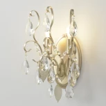 Бра Crystal Lux ESMIRALDA AP2 GOLD (220V, подвески, свеча, листья)