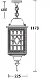 Уличный светильник подвесной Oasis Light LONDON L 64805L cover Bl (220V, на цепи, фонарь, IP44)