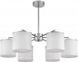 Потолочная люстра на штанге Lumion Suntori 6591/6 хром/белый, металл/текстиль E14 6*40W 220V (круглые)