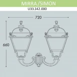 Настенный фонарь уличный Fumagalli Simon U33.142.000.AXH27 (220V, IP55)