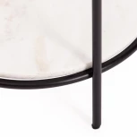 Столик кофейный Secret De Maison FASELIS (mod. 11886) алюминиевый сплав/мрамор, 38*38*56 см, черный/белый мрамор Tetchair 15862