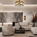 Потолочная люстра Eurosvet Aragon 60126/5 черный Smart (60116/5)