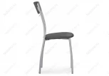 Стул Woodville на металлокаркасе Goki с мягкой спинкой серый полимер / светлый мусс 453993