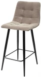 Полубарный стул CHILLI-QB латте #25, велюр / черный каркас (H=66cm)
