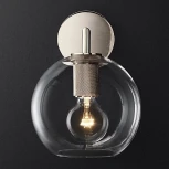 Бра Rh Utilitaire Globe Shade Single Sconce Silver ImperiumLoft 44,538 (123277-22) (220V, шар)