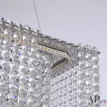Подвесная люстра светодиодная APL LED Sicilia SH05.74.C.Ni.4000 (220V, хрусталь, на тросе)
