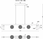 Подвесной светильник iLedex Telescope C4774-100 SBK (220V, на проводе, шарики)