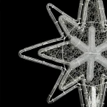 Светодиодная Макушка "Феерия" 100 см, Микс Белого и Тепло-Белого с Снежинкой, 220В Laitcom LC-13200