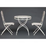 Комплект (стол + 2 стула) Secret de Maison PALLADIO (mod. PL08-8668/8669) белый антик (antique white) (металл)