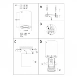 Накладной точечный светильник Crystal Lux CLT 411 411C WH-WH (220V)