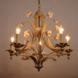 Подвесная люстра Abrasax Suzanne SD0843/5 (220V, на цепи, цветы, листья, розы)