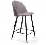 Стул полубарный Top Concept Thomas, бархат светло-серый 26
