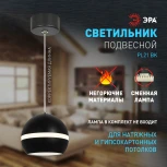 Подвесной светильник ЭРА PL21 BK (220V, на проводе, шар)