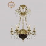 Подвесная люстра с хрустальными подвесками Art Classic 31.51 31.51.6.CK125SP.250SP.G.Sp.Amber.Blue.1A