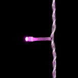 Гирлянда Бахрома 3,1 x 0,5 м Розовая 220В, 150 LED, Провод Прозрачный ПВХ, IP54