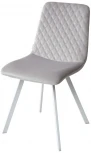 Обеденный стул M-City DAIQUIRI BLUVEL-03 LIGHT GREY / белый каркас, велюр