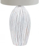 Настольная лампа Escada Amphora 10172/L White 1x40Вт, Е27, керамика/металл/ткань, белый/золото